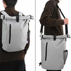 vidaXL Fietstas Grijs 31 x 13 x 58 cm Polyester