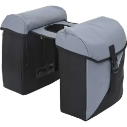 vidaXL Fietstas Grijs en zwart 31.5 x 15.5 x 40 cm Polyester
