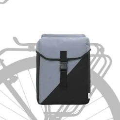vidaXL Fietstas Grijs en zwart 31.5 x 15.5 x 40 cm Polyester