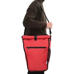 vidaXL Fietstas Rood 34 x 16 x 59 cm Polyester