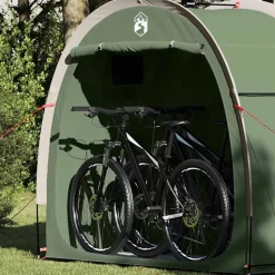 vidaXL Fietstent met dak met opslag Groen 210 x 90 x 174 cm