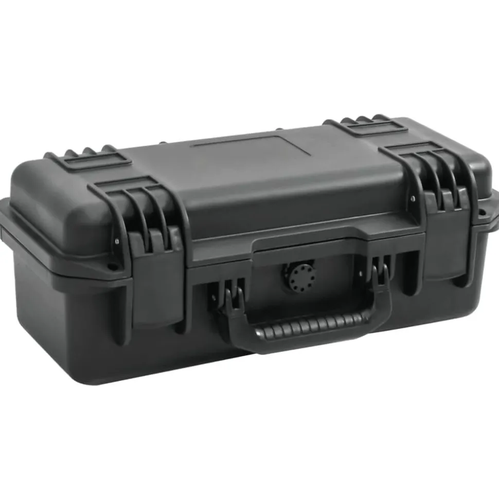 vidaXL Flightcase draagbaar 46,5x21,5x17,5 cm PP zwart