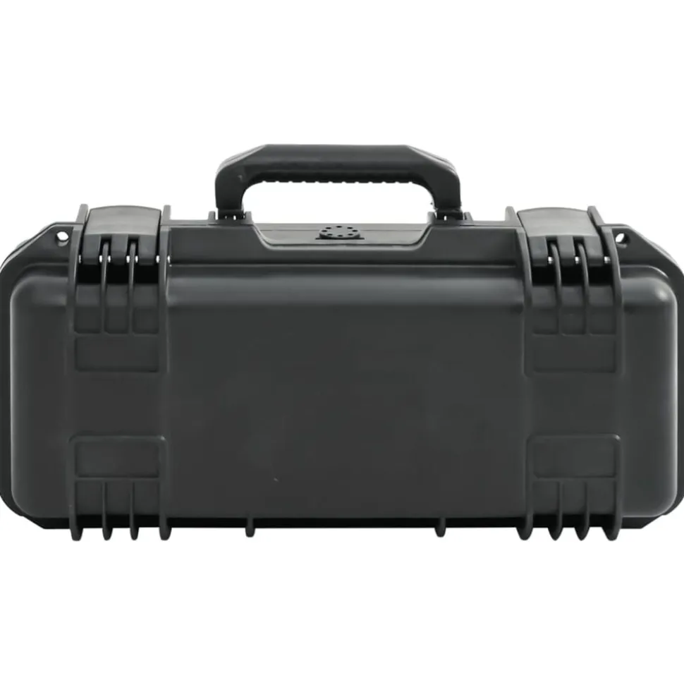 vidaXL Flightcase draagbaar 46,5x21,5x17,5 cm PP zwart