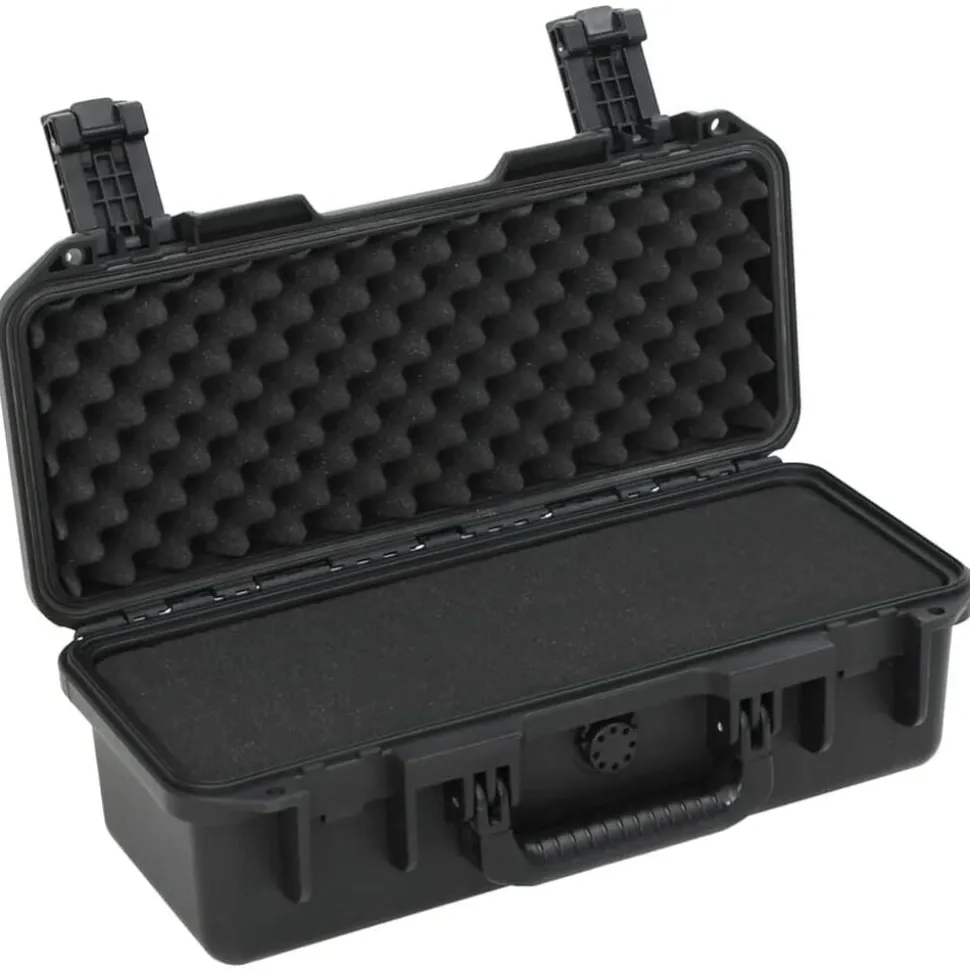 vidaXL Flightcase draagbaar 46,5x21,5x17,5 cm PP zwart