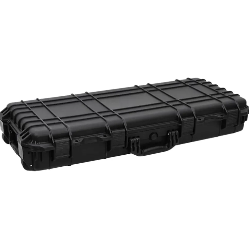 vidaXL Flightcase op wieltjes 96x42x16 cm PP zwart