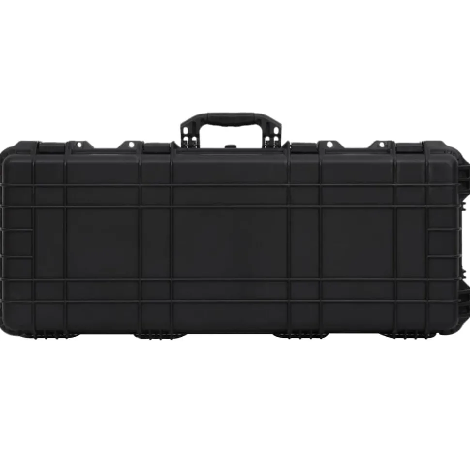 vidaXL Flightcase op wieltjes 96x42x16 cm PP zwart