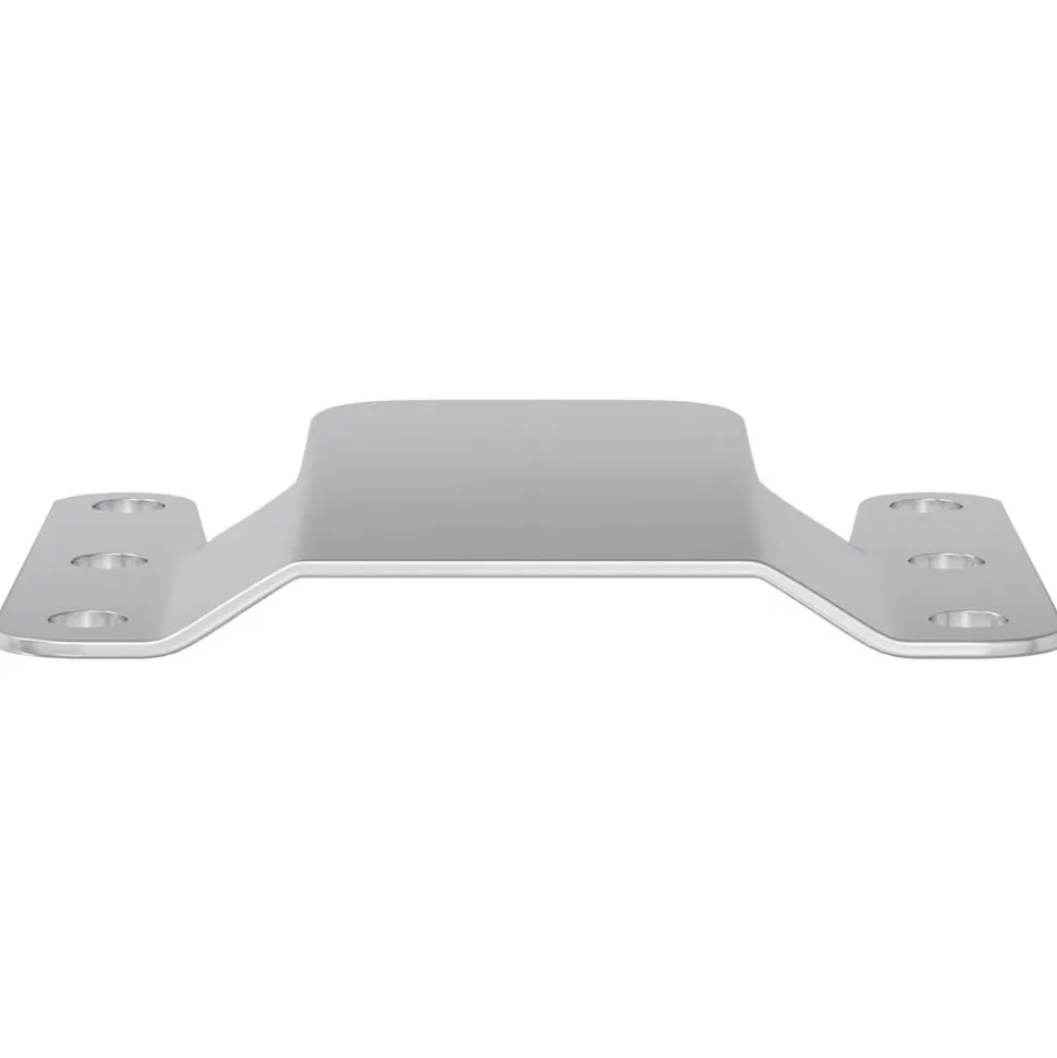 vidaXL Flush Mount Beugel 2 pcs Zilver 75 x 66 x 1,4 mm Staal