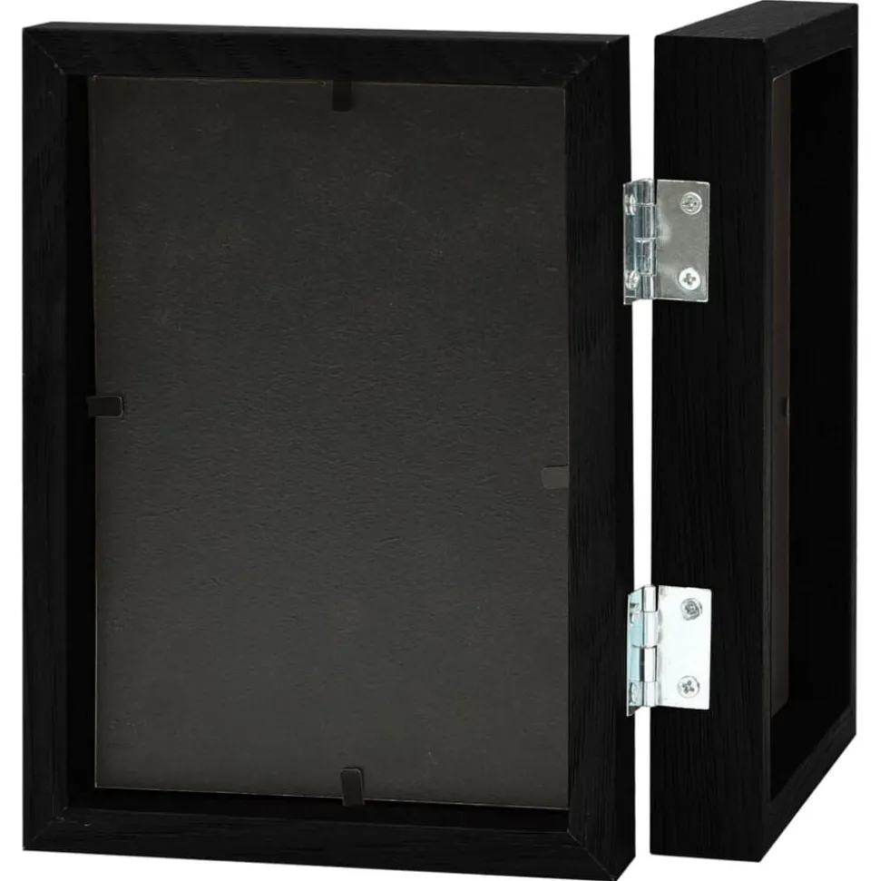 vidaXL Fotolijst tweeluik 2x(13x18 cm) zwart