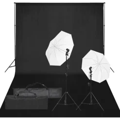 vidaXL Fotostudioset met verlichtingsset en achtergrond