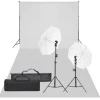 vidaXL Fotostudioset met verlichtingsset en achtergrond