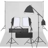 vidaXL Fotostudioset met verlichtingsset en achtergrond