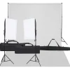 vidaXL Fotostudioset met verlichtingsset en achtergrond