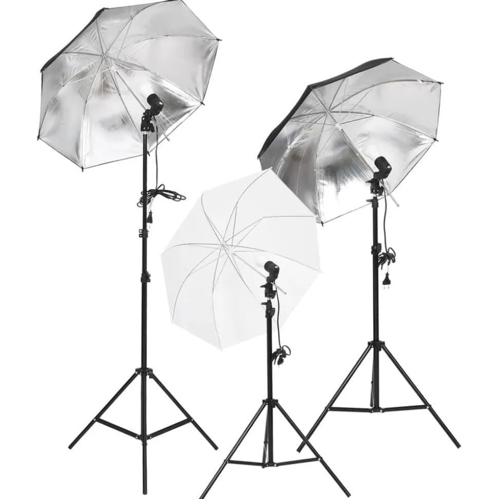 vidaXL Fotostudioset met verlichtingsset en achtergrond