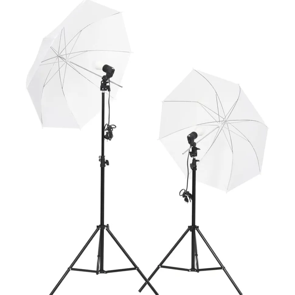 vidaXL Fotostudioset met lichtset, achtergrondscherm en reflector