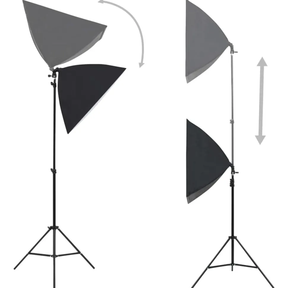 vidaXL Fotostudioset met softboxlampen en achtergrond