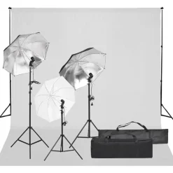 vidaXL Fotostudioset met verlichtingsset en achtergrond