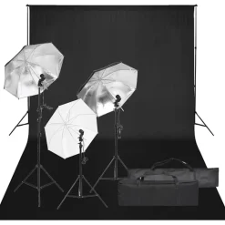 vidaXL Fotostudioset met verlichtingsset en achtergrond