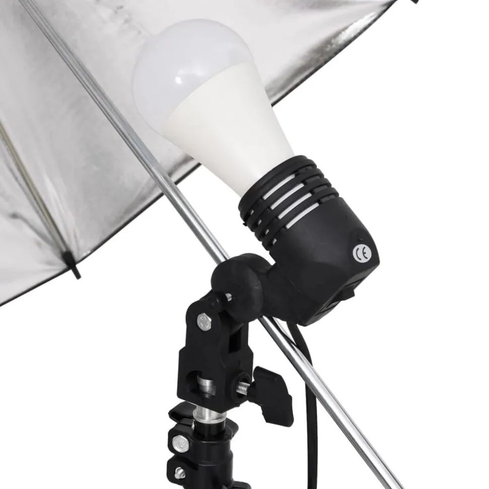 vidaXL Fotostudioset met verlichtingsset, achtergrond en reflector
