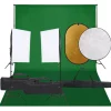 vidaXL Fotostudioset met verlichtingsset, achtergrond en reflector