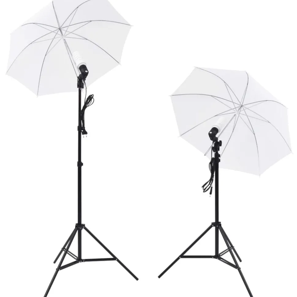vidaXL Fotostudioset met lampen, paraplu's, achtergrond en reflector