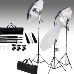 vidaXL Fotostudioset met verlichtingsset en achtergrond