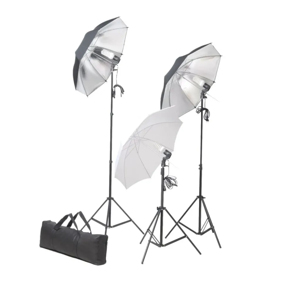 vidaXL Fotostudioset met verlichtingsset en achtergrond