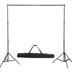 vidaXL Fotostudioset met lampen, paraplu's, achtergrond en reflector