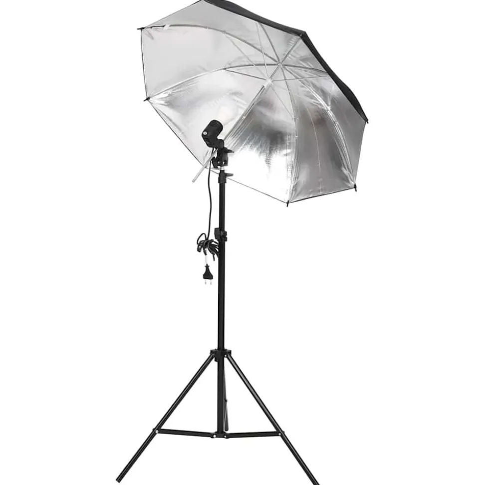 vidaXL Fotostudioset met verlichtingsset en achtergrond