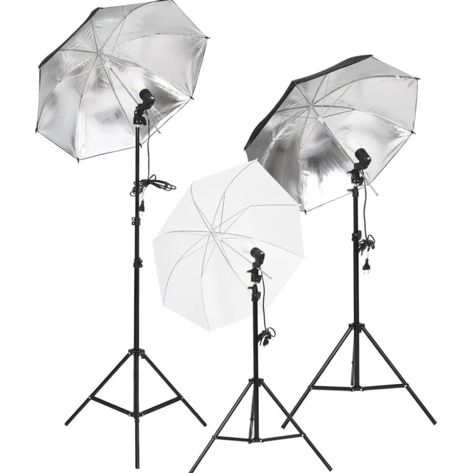 vidaXL Fotostudioset met verlichtingsset en achtergrond