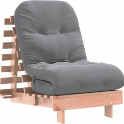 vidaXL Futon slaapbank met matras 60x206x11 cm massief douglashout