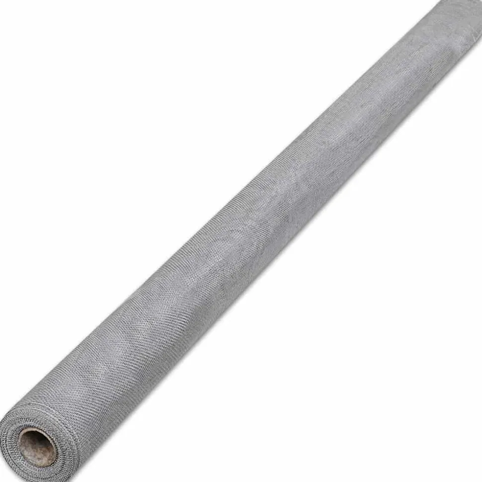 vidaXL Gaas 100x500 cm aluminium zilverkleurig