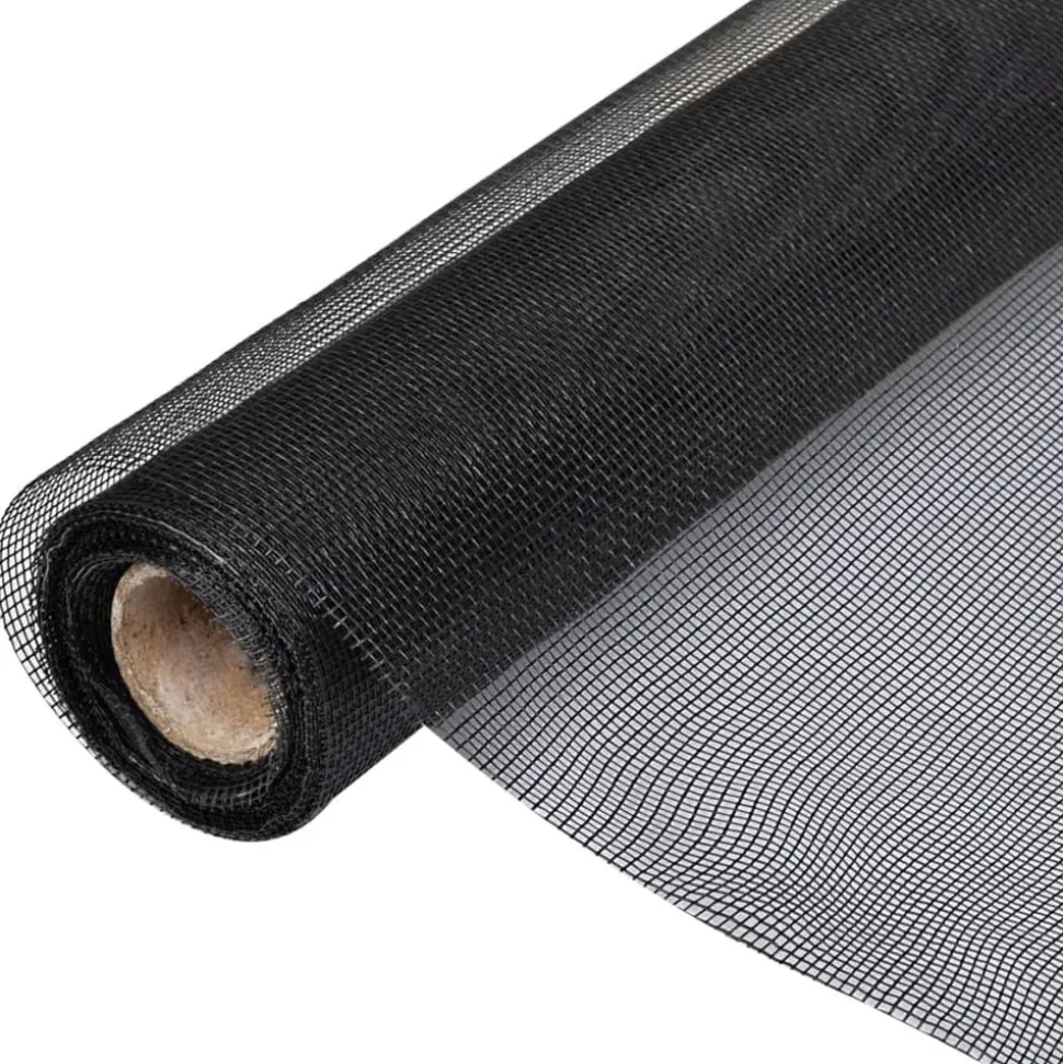 vidaXL Gaas 100x500 cm glasvezel zwart