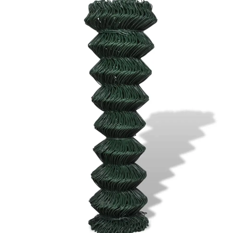 vidaXL Gaashek 1,5x25 m staal groen