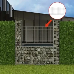 vidaXL Gabion mand U-vormig 160x20x150 cm staal