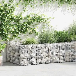 vidaXL Gabion plantenbak 180x90x50 cm gegalvaniseerd staal