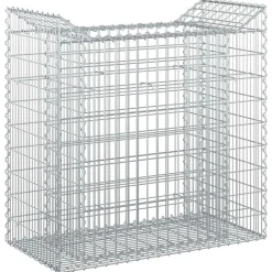 vidaXL Gabion Verhoogd Bed Zilver 50 x 100 x 100 cm