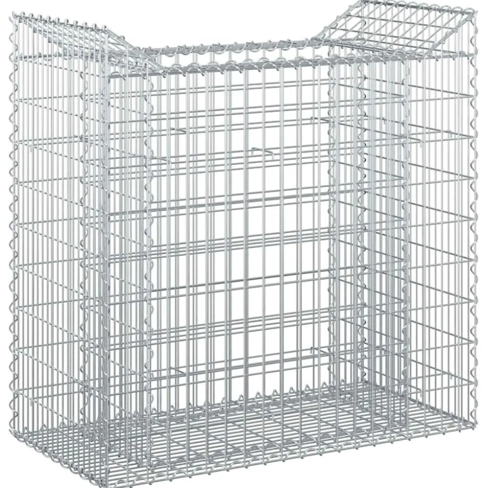 vidaXL Gabion Verhoogd Bed Zilver 50 x 100 x 100 cm