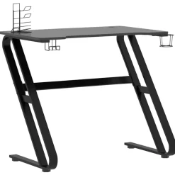 vidaXL Gamingbureau met ZZ-vormige poten 90x60x75 cm zwart
