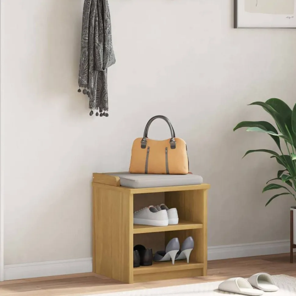 vidaXL Gangbankje SANDNES 45x40x50 cm massief grenenhout
