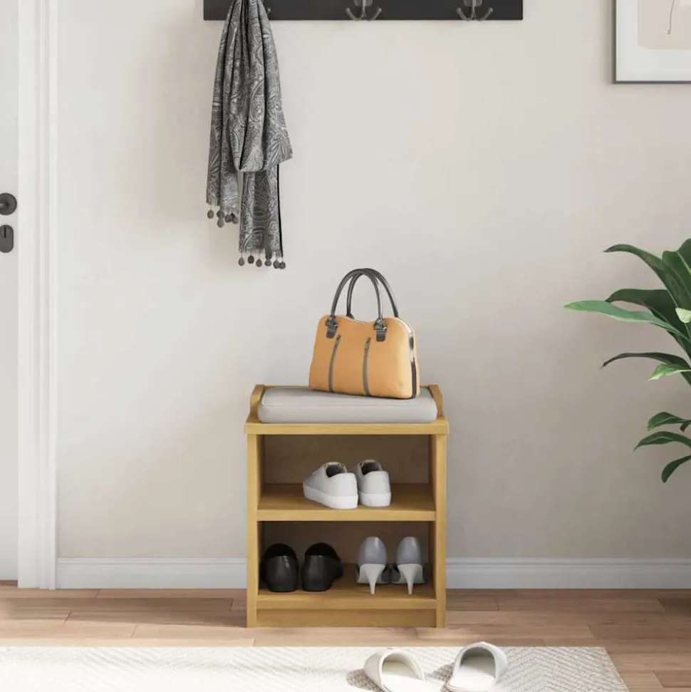 vidaXL Gangbankje SANDNES 45x40x50 cm massief grenenhout