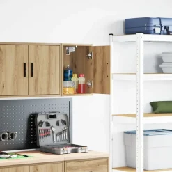 vidaXL Garage wandkast bewerkt hout ambachtelijk eiken