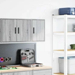 vidaXL Garage wandkast bewerkt hout grijs Sonoma