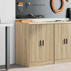 vidaXL Garagekast 60x51x85 cm massief grenenhout sonoma eikenkleurig