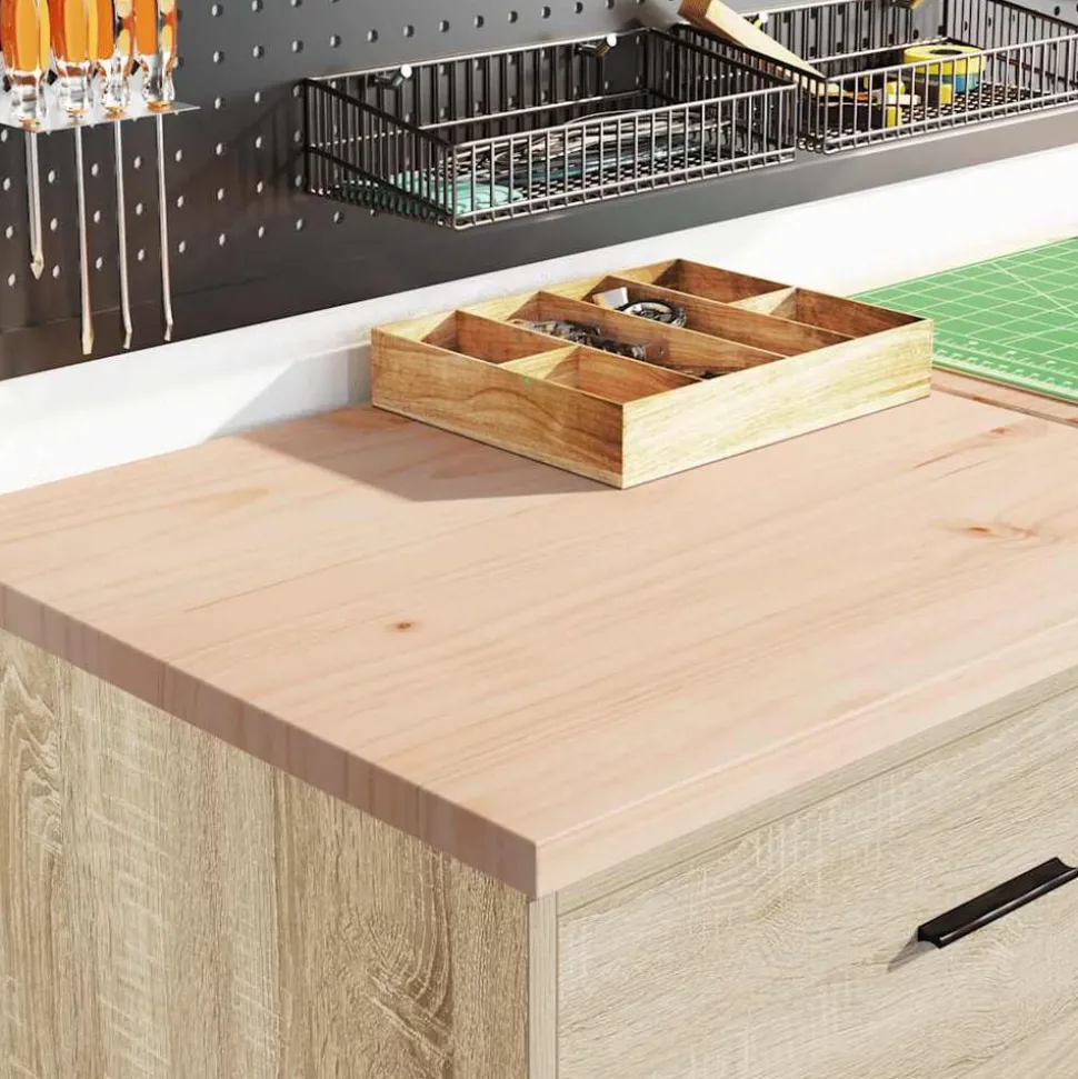 vidaXL Garagekast 60x51x85 cm massief grenenhout sonoma eikenkleurig