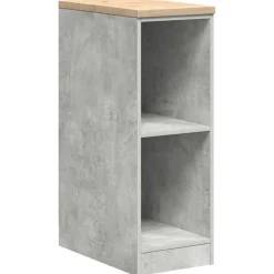 vidaXL Garagekast 30x51x85 cm massief grenenhout betongrijs