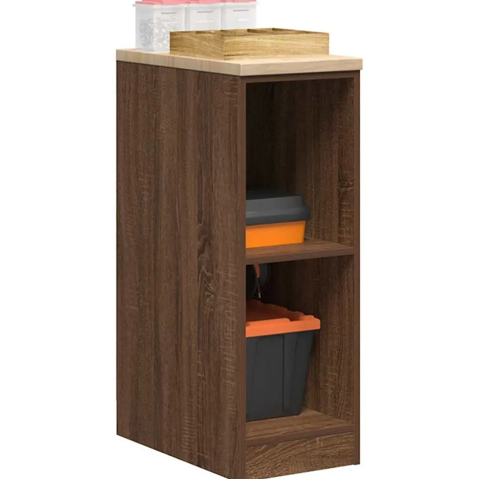 vidaXL Garagekast 30x51x85 cm massief grenenhout bruin eikenkleurig