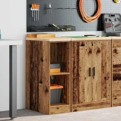 vidaXL Garagekast 30x51x85 cm massief grenenhout oud hout