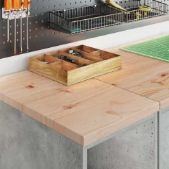 vidaXL Garagekasten 2 st bewerkt hout betongrijs