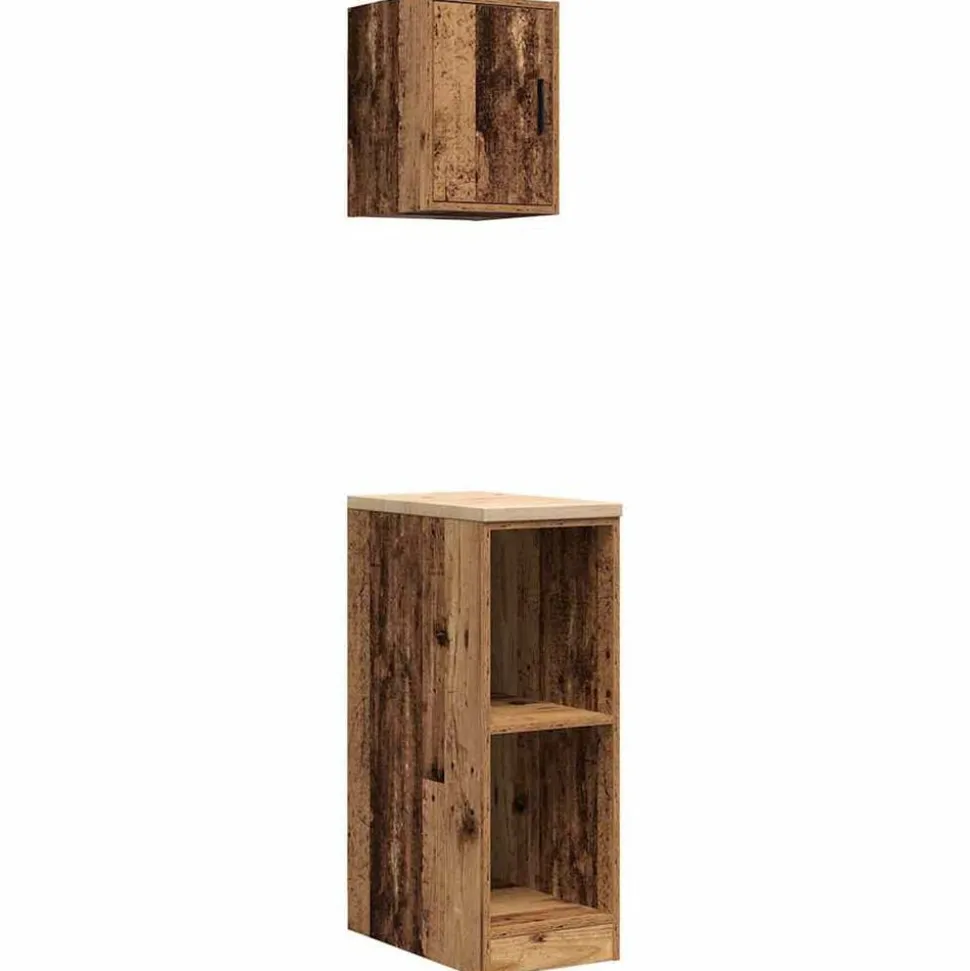 vidaXL Garagekasten 2 st bewerkt hout oud hout