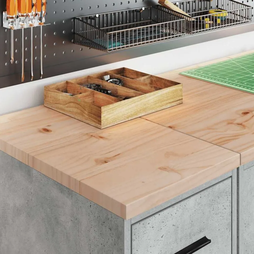 vidaXL Garagekasten 2 st bewerkt hout betongrijs
